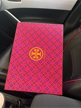 Tory Burch Pink and Orange Geometric Gift Box